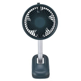 Clip On Fan 360 Degrees Adjustment Clip On USB Charging 3 Speed Modes Strong Airflow Sturdy Clamp Small Desk Fan Green