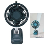 Clip On Fan 360 Degrees Adjustment Clip On USB Charging 3 Speed Modes Strong Airflow Sturdy Clamp Small Desk Fan Green - Extra Image