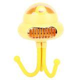 Stroller Fan Bendable Octopus Legs Space Capsule Leafless Fan Multifunctional Portable 3 Speed Stroller Silent Fan Yellow