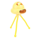 Stroller Fan Bendable Octopus Legs Space Capsule Leafless Fan Multifunctional Portable 3 Speed Stroller Silent Fan Yellow - Close-Up Angle