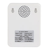 Multifunctional 6 in 1 CO2 Meter Air Quality Monitor Temperature PM2.5 TVOC HCHO Detector USB Charging White