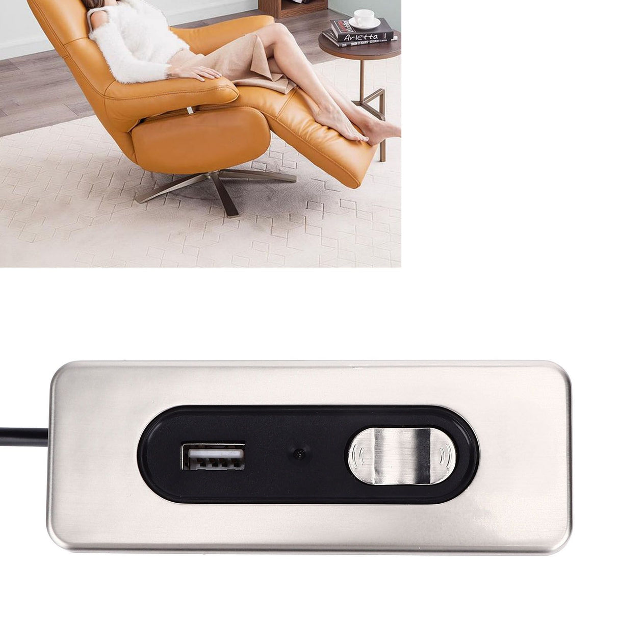 Electric Sofa Controller Manual Recliner Switch with USB Charging Port Sofa Voice Controller 5 Pin