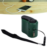 USB Hand Crank Phone Charger 3 to 8h Standby Time LED Light Portable Mobile Phone Emergency Charger for Outdoor Hiking Green - Extra Image
