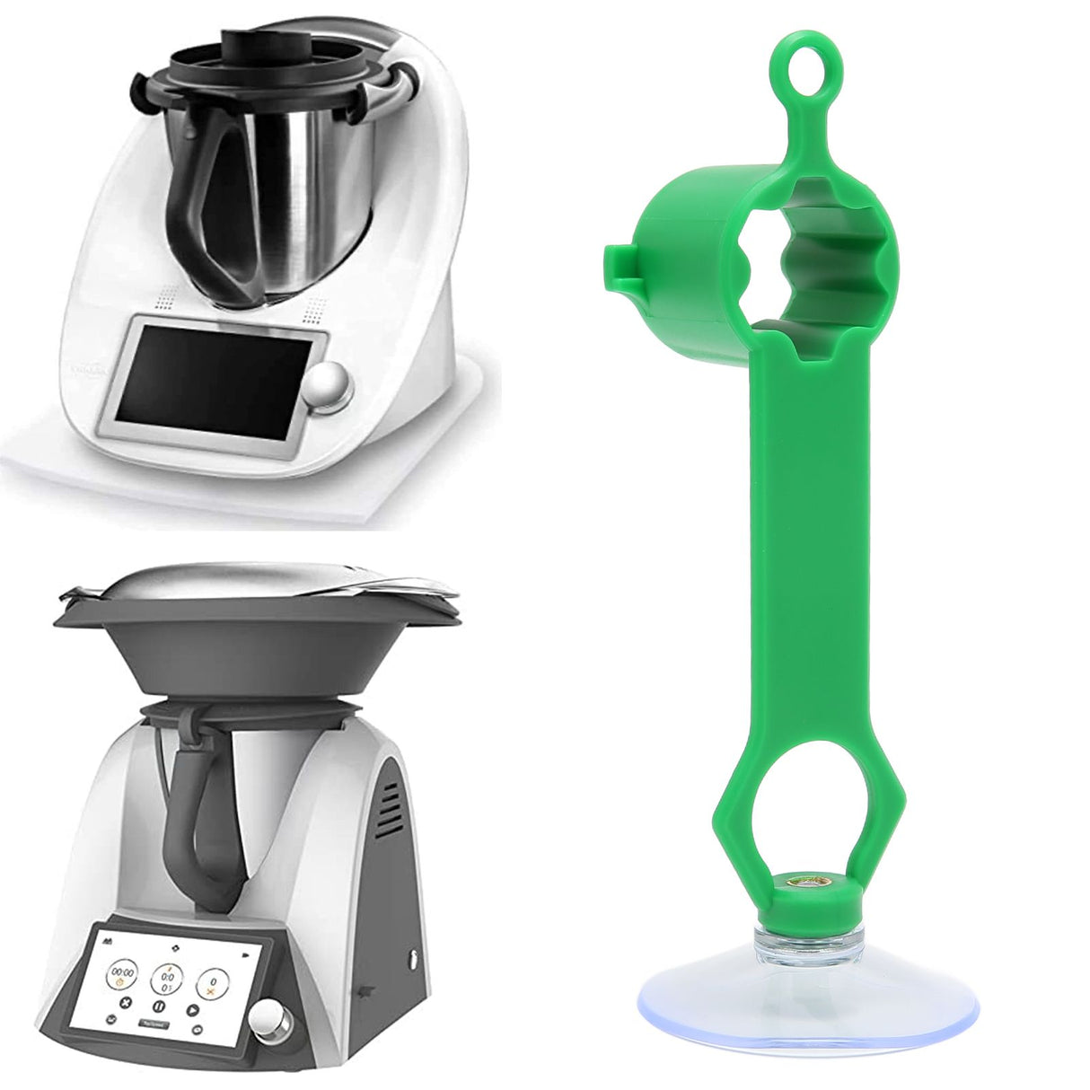 Blender Wrench Mixer Wrench with Suction Cup Blender Replacement for Thermomix Vorwerk TM5/TM6 Wrench Green