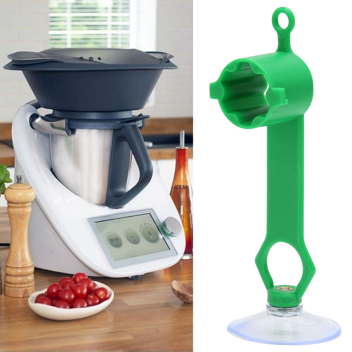 Blender Wrench Mixer Wrench with Suction Cup Blender Replacement for Thermomix Vorwerk TM5/TM6 Wrench Green