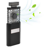 Handheld Fan 3 Speed Ladies Small Fan USB 1200mAh Battery Rechargeable Handheld Portable Pull Out Design Office Fan Black - Extra Image