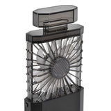 Handheld Fan 3 Speed Ladies Small Fan USB 1200mAh Battery Rechargeable Handheld Portable Pull Out Design Office Fan Black - Extra Image