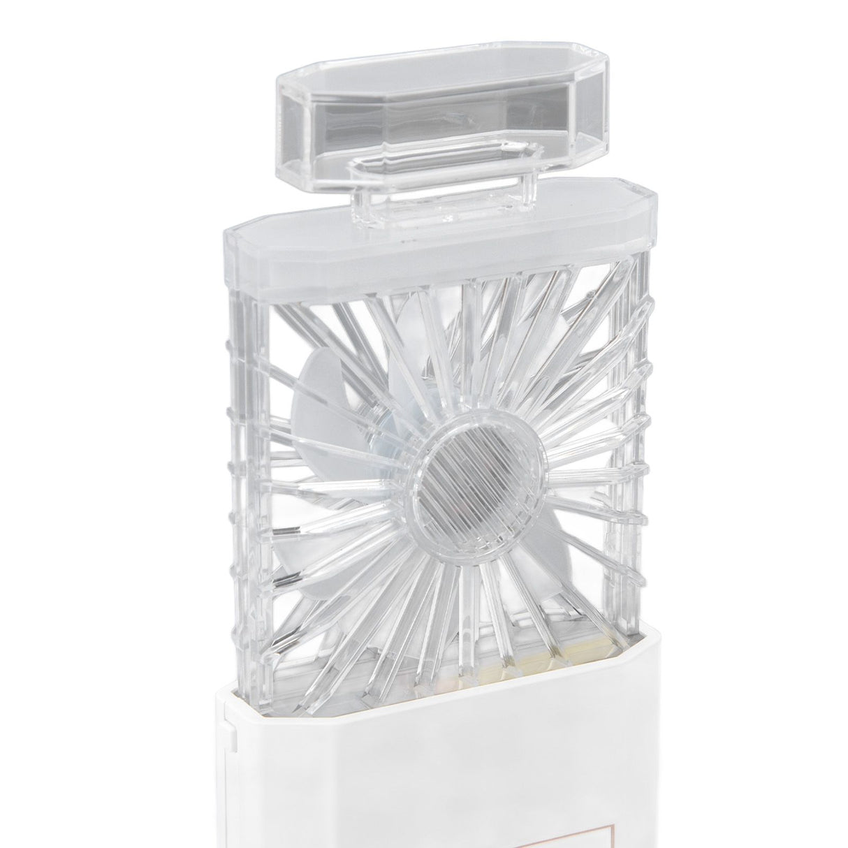 Handheld Fan 3 Speed Ladies Small Fan USB 1200mAh Battery Rechargeable Handheld Portable Pull Out Design Office Fan White