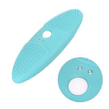 Ultrasonic Scrubber 3 Levels USB Charging High Frequency Vibration Dual Waving Ultrasonic Vegetable Washing Machine Blue