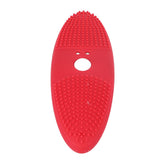 Ultrasonic Scrubber 3 Levels USB Charging High Frequency Vibration Dual Waving Ultrasonic Vegetable Washing Machine Red - 45-Degree Angle
