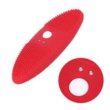 Ultrasonic Scrubber 3 Levels USB Charging High Frequency Vibration Dual Waving Ultrasonic Vegetable Washing Machine Red