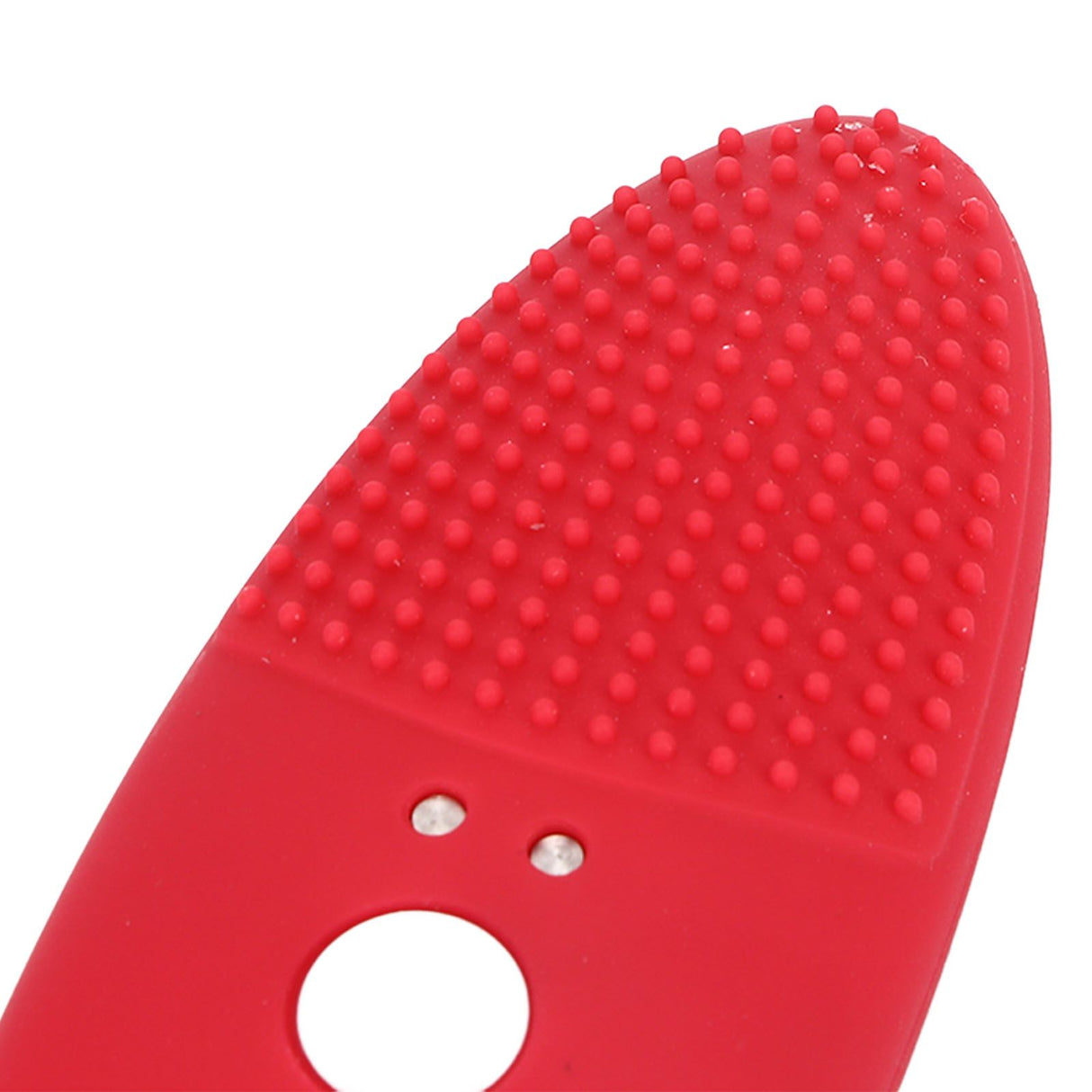 Ultrasonic Scrubber 3 Levels USB Charging High Frequency Vibration Dual Waving Ultrasonic Vegetable Washing Machine Red