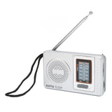 AM FM Radio Silver Gray Pocket Size AM FM Compact Simple Design AA Battery Powered Pocket Radio for Parents Grandparents