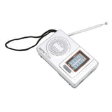AM FM Radio Silver Gray Pocket Size AM FM Compact Simple Design AA Battery Powered Pocket Radio for Parents Grandparents