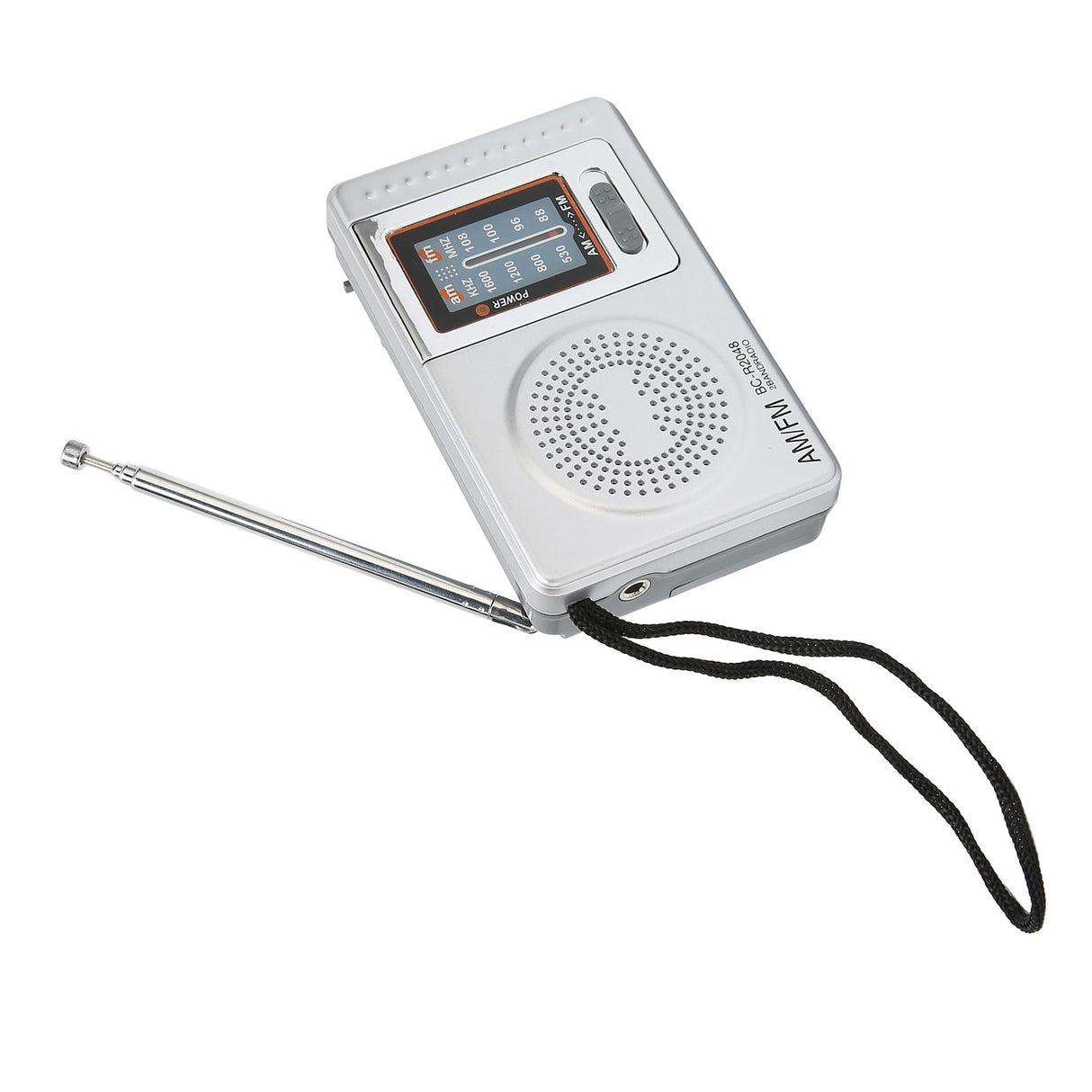 AM FM Radio Silver Gray Pocket Size AM FM Compact Simple Design AA Battery Powered Pocket Radio for Parents Grandparents