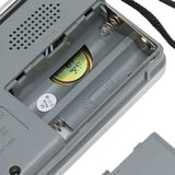 AM FM Radio Silver Gray Pocket Size AM FM Compact Simple Design AA Battery Powered Pocket Radio for Parents Grandparents