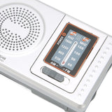 AM FM Radio Silver Gray Pocket Size AM FM Compact Simple Design AA Battery Powered Pocket Radio for Parents Grandparents