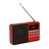 Portable AM FM Radio Memory Card Mp3 Playback Battery Operated Ergonomic External Antenna Pocket Radio - Front View