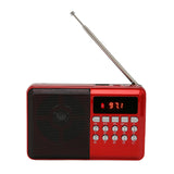 Portable AM FM Radio Memory Card Mp3 Playback Battery Operated Ergonomic External Antenna Pocket Radio - Top-Down View