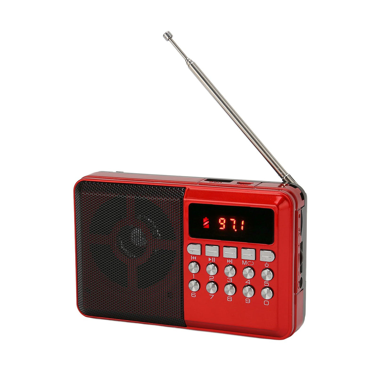 Portable AM FM Radio Memory Card Mp3 Playback Battery Operated Ergonomic External Antenna Pocket Radio