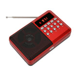 Portable AM FM Radio Memory Card Mp3 Playback Battery Operated Ergonomic External Antenna Pocket Radio - Close-Up Angle