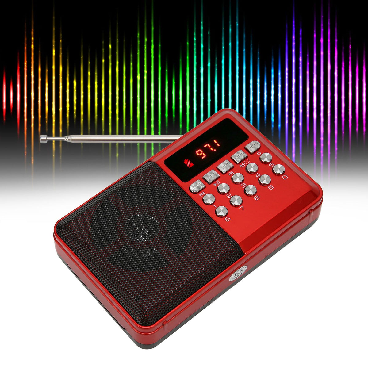 Portable AM FM Radio Memory Card Mp3 Playback Battery Operated Ergonomic External Antenna Pocket Radio
