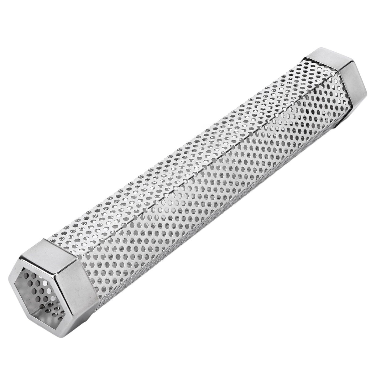 12 Inch Smoker Tube Stainless Steel Pellet Smoker Tube BBQ Smoked Box Fruit Wood Barbecue Tools with Brush Hook