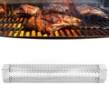 12 Inch Smoker Tube Rhombus Stainless Steel Pellet Smoker Tube BBQ Smoked Box Fruit Wood Barbecue Tools