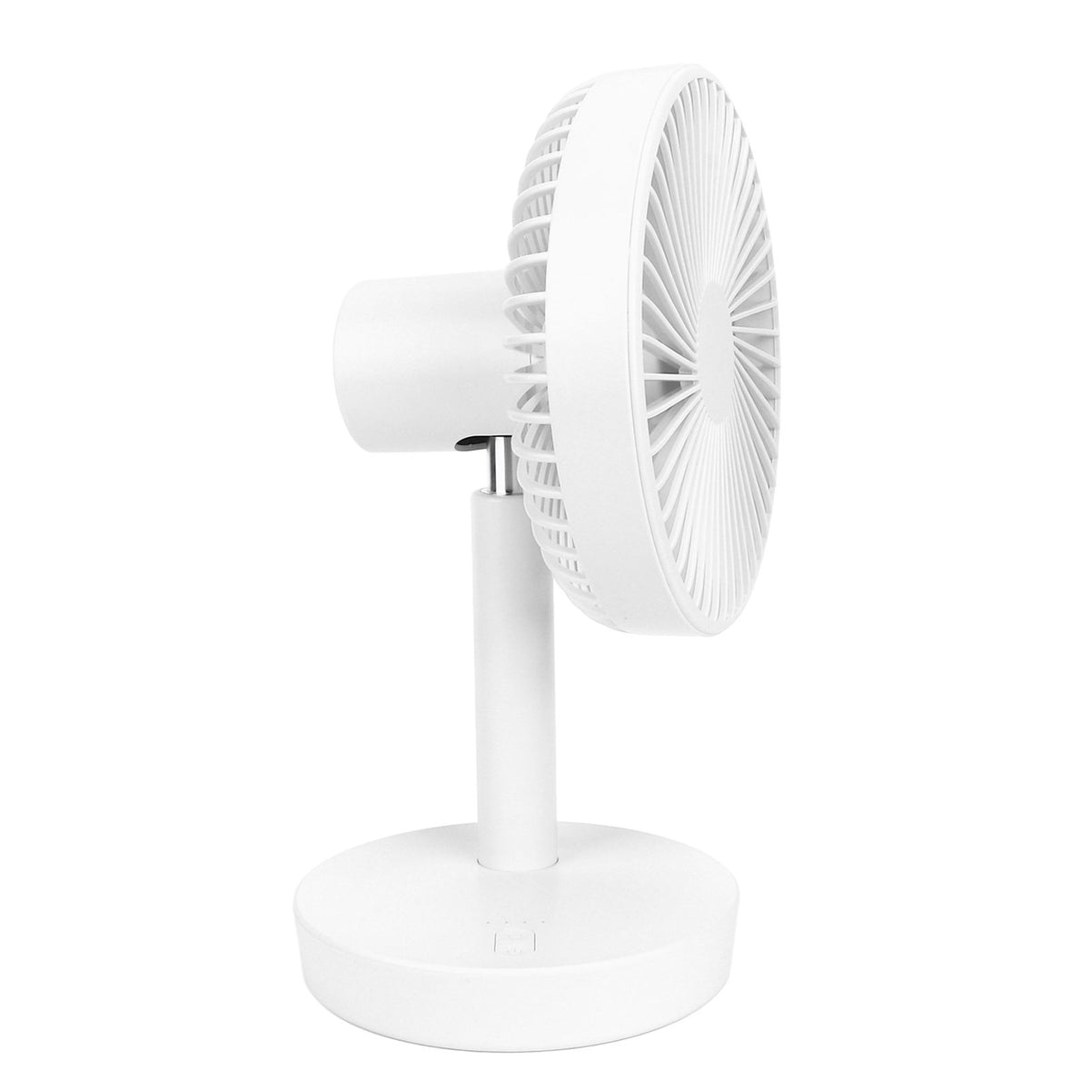 3 Speed USB Desktop Oscillating Fan 5 Blade Gentle Wind Small Personal Desk Fan with Automatic Moving Head White