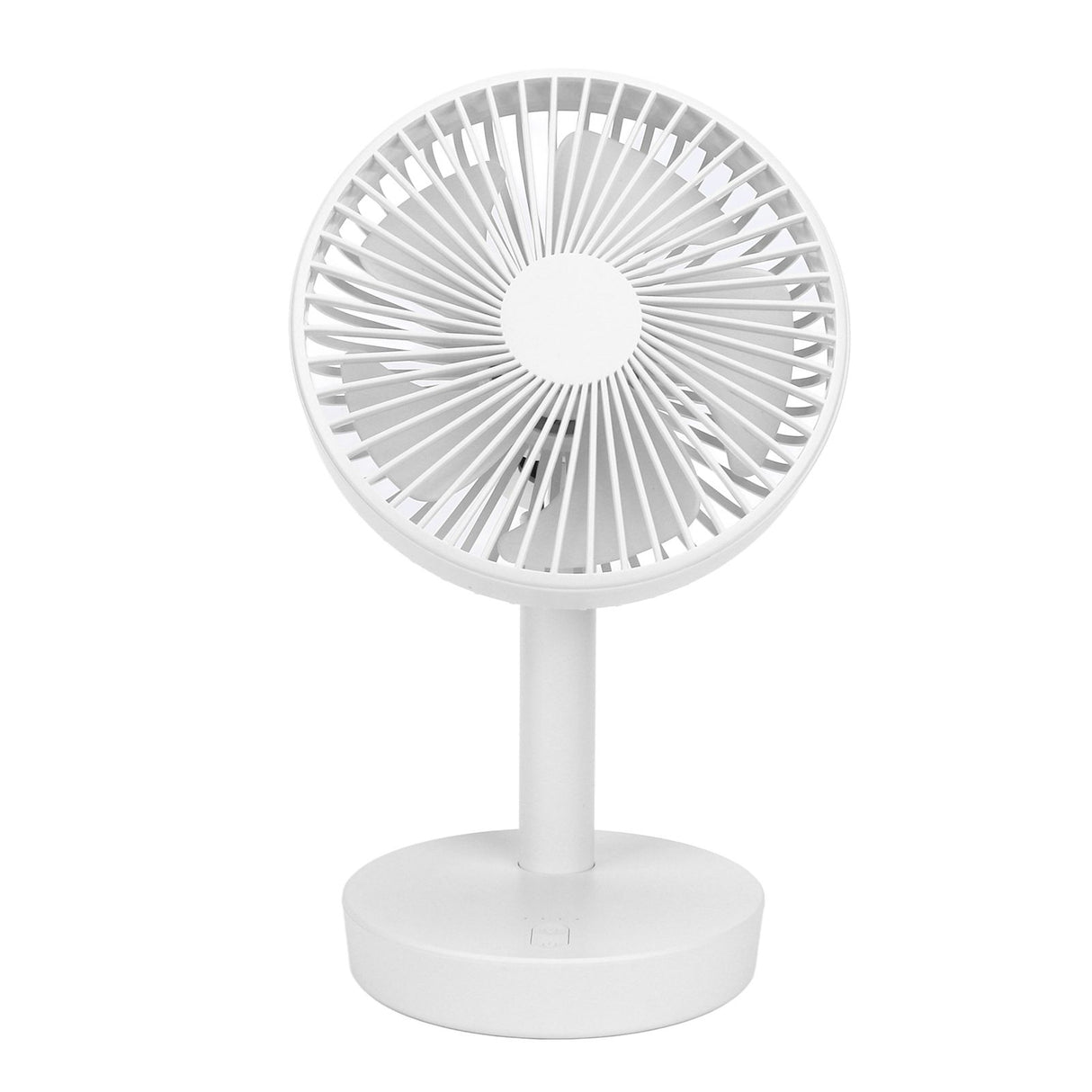 3 Speed USB Desktop Oscillating Fan 5 Blade Gentle Wind Small Personal Desk Fan with Automatic Moving Head White