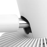 3 Speed USB Desktop Oscillating Fan 5 Blade Gentle Wind Small Personal Desk Fan with Automatic Moving Head White