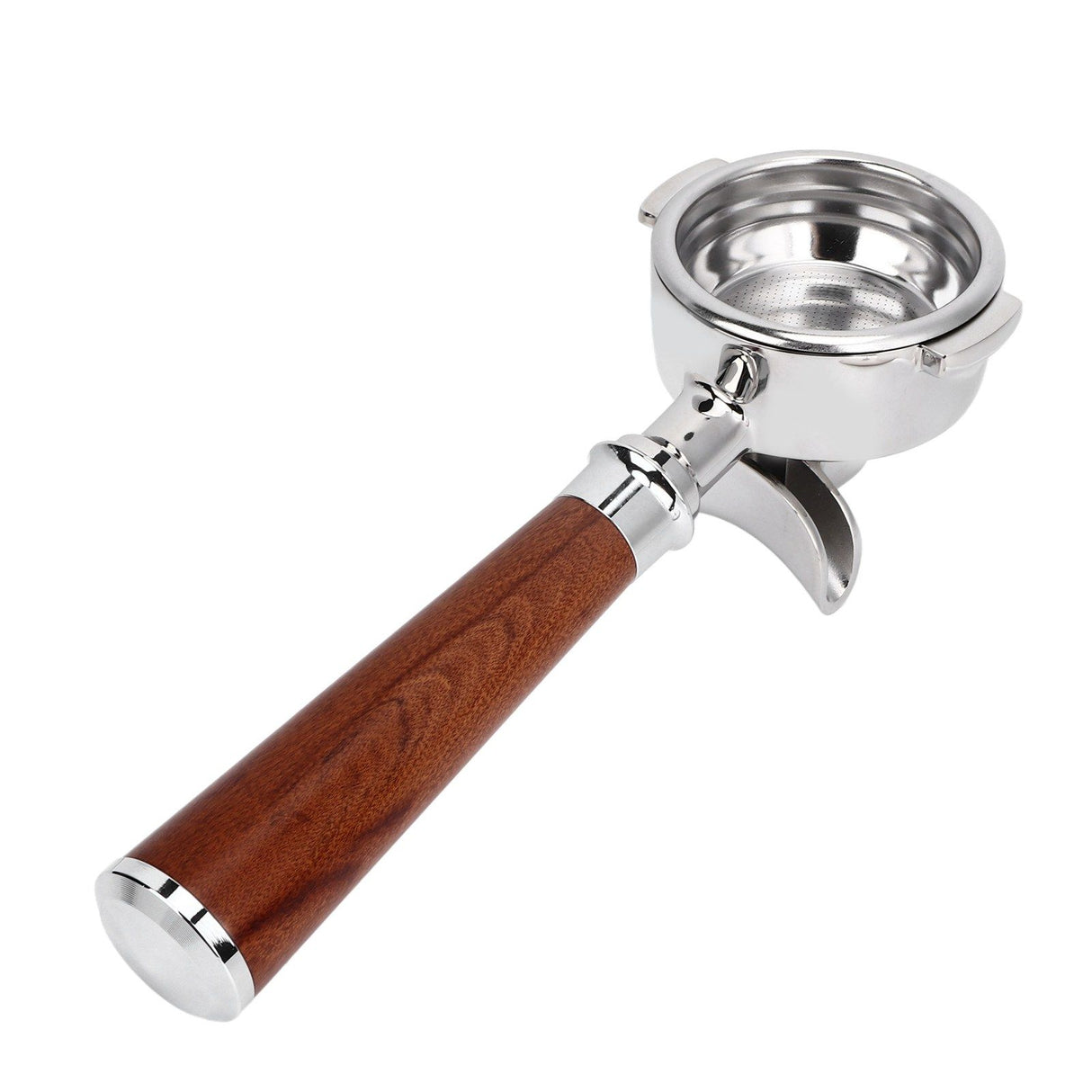 58mm Coffee Portafilter Coffee Machine Filter Coffee Machine Replacement Parts with Wooden Handle for Commercial Use