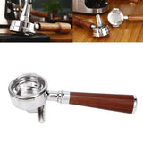 58mm Coffee Portafilter Coffee Machine Filter Coffee Machine Replacement Parts with Wooden Handle for Commercial Use