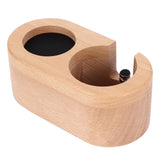 Coffee Filter Tamper Holder 58mm Aperture Coffee Knock Box Wood Texture Wooden Coffee Tamping Station with Nonslip Feet