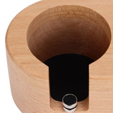 Coffee Filter Tamper Holder 58mm Aperture Coffee Knock Box Wood Texture Wooden Coffee Tamping Station with Nonslip Feet