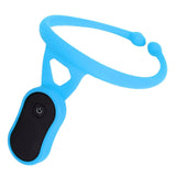 Intelligent Posture Corrector Vibration Reminder Automatic Memory Function Lightweight Posture Trainer for Work Study Blue - Front View