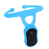 Intelligent Posture Corrector Vibration Reminder Automatic Memory Function Lightweight Posture Trainer for Work Study Blue