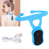 Intelligent Posture Corrector Vibration Reminder Automatic Memory Function Lightweight Posture Trainer for Work Study Blue