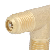 Quick Coupler Tee Adapter with Valve Core Brass 1/4in SAE Sturdy Structure for R22 R12 R134