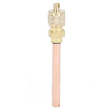 1/4in SAE Tee Adapter Built in Valve Core Quick Connection Double Sealing for R22 R12 R134 Vacuum Gauge