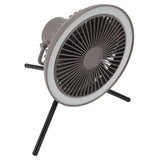 Camping Light Fan 3 Level Wind Adjustment USB Charging 3.7V 2A Hanging Camping Lights Tent Fan with Bracket for Outdoor Gray