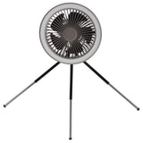 Camping Light Fan 3 Level Wind Adjustment USB Charging 3.7V 2A Hanging Camping Lights Tent Fan with Bracket for Outdoor Gray - Top-Down View