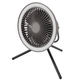 Camping Light Fan 3 Level Wind Adjustment USB Charging 3.7V 2A Hanging Camping Lights Tent Fan with Bracket for Outdoor Gray - Close-Up Angle