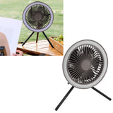 Camping Light Fan 3 Level Wind Adjustment USB Charging 3.7V 2A Hanging Camping Lights Tent Fan with Bracket for Outdoor Gray - Extra Image