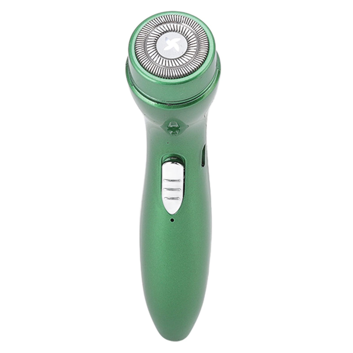 Electric Razor Low Noise Stainless Steel Electric Head Shaver Low Allergic Reactivity for Man 3.7V 2W Green