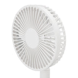 USB Desktop Fan Foldable Rechargeable Battery Makeup Mirror Function Bottom Silicone 3 Speeds White Mini Fan - Extra Image