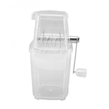 Hand Cranked Ice Crusher Clear Rustproof Multifunctional Manual Ice Crusher for Home Kitchen Transparent