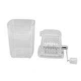 Hand Cranked Ice Crusher Clear Rustproof Multifunctional Manual Ice Crusher for Home Kitchen Transparent - Side View