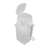 Hand Cranked Ice Crusher Clear Rustproof Multifunctional Manual Ice Crusher for Home Kitchen Transparent - Close-Up Angle