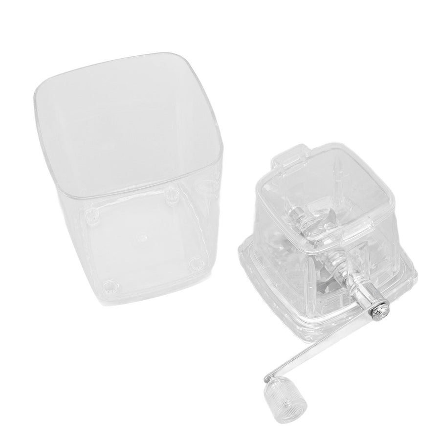 Hand Cranked Ice Crusher Clear Rustproof Multifunctional Manual Ice Crusher for Home Kitchen Transparent